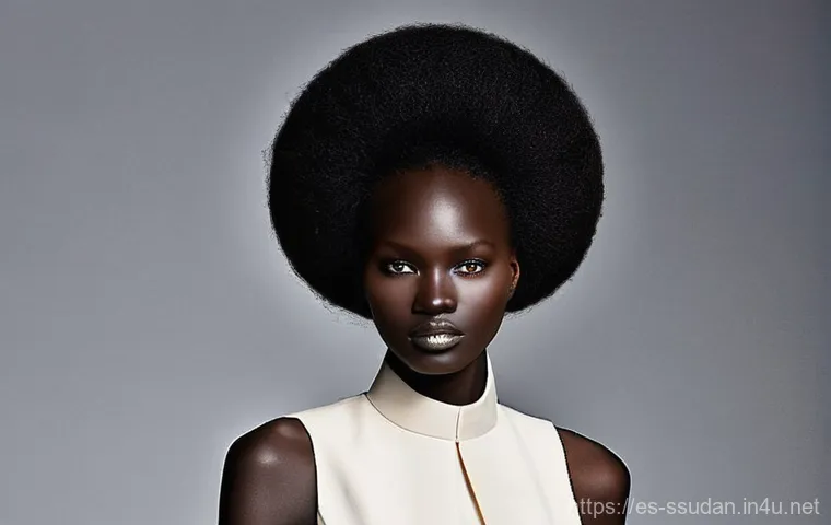남수단의 유명인 - **High Fashion South Sudanese Supermodel:**
    A striking full-body portrait of a South Sudanese su...