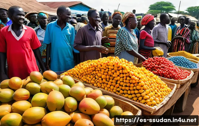 남수단 주요 도시 - **A Vibrant Day at Konyo Konyo Market in Juba**
    A wide-angle shot of the bustling Konyo Konyo Ma...