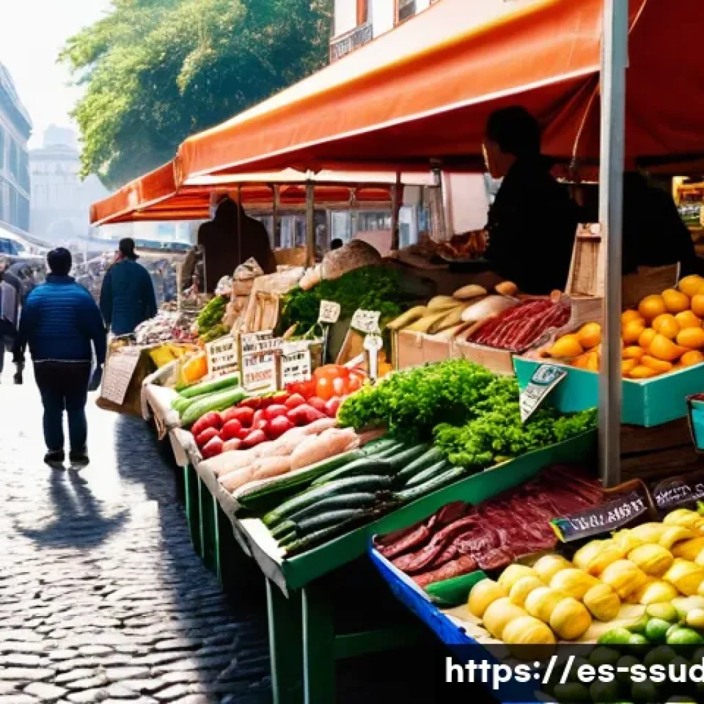주바 생활 정보 - A vibrant outdoor market scene in Buenos Aires&rsquo; San Telmo neighborhood during early morning, featuri...